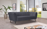 Beaumont Velvet Sofa - Luxurious Black Upholstery with Gold-Tipped Legs & Deep Tufted Comfort Design