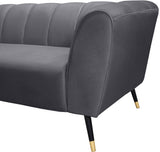 Beaumont Velvet Sofa - Luxurious Black Upholstery with Gold-Tipped Legs & Deep Tufted Comfort Design