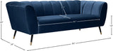 Beaumont Velvet Sofa - Luxurious Black Upholstery with Gold-Tipped Legs & Deep Tufted Comfort Design