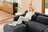 MELLOW 114" 3-Seater Sofa with 3 Ottomans