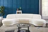 Rosa Velvet Three-Piece Sectional Sofa – Stylish Comfort for Modern Living Rooms and Spaces