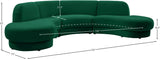 Rosa Velvet Three-Piece Sectional Sofa – Stylish Comfort for Modern Living Rooms and Spaces