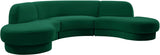 Rosa Velvet Three-Piece Sectional Sofa – Stylish Comfort for Modern Living Rooms and Spaces