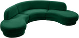 Rosa Velvet Three-Piece Sectional Sofa – Stylish Comfort for Modern Living Rooms and Spaces