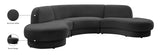 Rosa Velvet Three-Piece Sectional Sofa – Stylish Comfort for Modern Living Rooms and Spaces