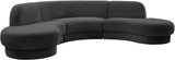 Rosa Velvet Three-Piece Sectional Sofa – Stylish Comfort for Modern Living Rooms and Spaces