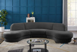 Rosa Velvet Three-Piece Sectional Sofa – Stylish Comfort for Modern Living Rooms and Spaces