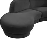 Rosa Velvet Three-Piece Sectional Sofa – Stylish Comfort for Modern Living Rooms and Spaces