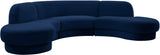 Rosa Velvet Three-Piece Sectional Sofa – Stylish Comfort for Modern Living Rooms and Spaces