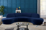 Rosa Velvet Three-Piece Sectional Sofa – Stylish Comfort for Modern Living Rooms and Spaces