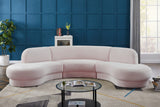 Rosa Velvet Three-Piece Sectional Sofa – Stylish Comfort for Modern Living Rooms and Spaces