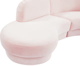 Rosa Velvet Three-Piece Sectional Sofa – Stylish Comfort for Modern Living Rooms and Spaces