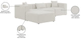 Cube Modular Sectional Sofa - Elegant Linen Textured Design for Customizable Comfort & Style