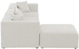 Cube Modular Sectional Sofa - Elegant Linen Textured Design for Customizable Comfort & Style