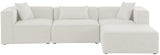 Cube Modular Sectional Sofa - Elegant Linen Textured Design for Customizable Comfort & Style