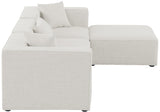 Cube Modular Sectional Sofa - Elegant Linen Textured Design for Customizable Comfort & Style