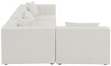 Cube Modular Sectional Sofa - Elegant Linen Textured Design for Customizable Comfort & Style