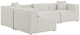 Cube Modular Sectional Sofa - Elegant Linen Textured Design for Customizable Comfort & Style
