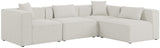Cube Modular Sectional Sofa - Elegant Linen Textured Design for Customizable Comfort & Style