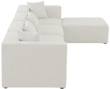Cube Modular Sectional Sofa - Elegant Linen Textured Design for Customizable Comfort & Style