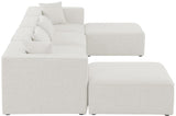 Cube Modular Sectional Sofa - Elegant Linen Textured Design for Customizable Comfort & Style