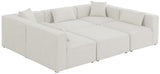 Cube Modular Sectional Sofa - Elegant Linen Textured Design for Customizable Comfort & Style