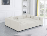 Cube Modular Sectional Sofa - Elegant Linen Textured Design for Customizable Comfort & Style