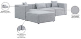 Cube Modular Sectional Sofa - Elegant Cream Linen Fabric with Customizable Configurations & Style