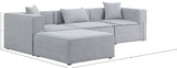 Cube Modular Sectional Sofa - Elegant Cream Linen Fabric with Customizable Configurations & Style