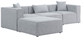 Cube Modular Sectional Sofa - Elegant Cream Linen Fabric with Customizable Configurations & Style
