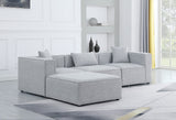 Cube Modular Sectional Sofa - Elegant Cream Linen Fabric with Customizable Configurations & Style