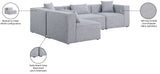 Cube Modular Sectional Sofa - Elegant Cream Linen Fabric with Customizable Configurations & Style