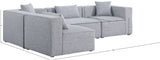 Cube Modular Sectional Sofa - Elegant Cream Linen Fabric with Customizable Configurations & Style