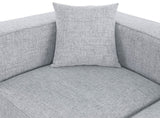 Cube Modular Sectional Sofa - Elegant Cream Linen Fabric with Customizable Configurations & Style