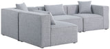Cube Modular Sectional Sofa - Elegant Cream Linen Fabric with Customizable Configurations & Style
