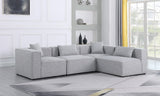Cube Modular Sectional Sofa - Elegant Cream Linen Fabric with Customizable Configurations & Style