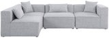 Cube Modular Sectional Sofa - Elegant Cream Linen Fabric with Customizable Configurations & Style