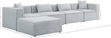 Cube Modular Sectional Sofa - Elegant Cream Linen Fabric with Customizable Configurations & Style
