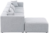 Cube Modular Sectional Sofa - Elegant Cream Linen Fabric with Customizable Configurations & Style
