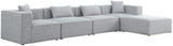 Cube Modular Sectional Sofa - Elegant Cream Linen Fabric with Customizable Configurations & Style