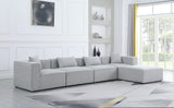 Cube Modular Sectional Sofa - Elegant Cream Linen Fabric with Customizable Configurations & Style