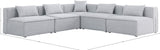 Cube Modular Sectional Sofa - Elegant Cream Linen Fabric with Customizable Configurations & Style