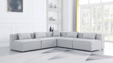 Cube Modular Sectional Sofa - Elegant Cream Linen Fabric with Customizable Configurations & Style
