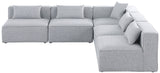 Cube Modular Sectional Sofa - Elegant Cream Linen Fabric with Customizable Configurations & Style