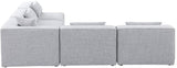 Cube Modular Sectional Sofa - Elegant Cream Linen Fabric with Customizable Configurations & Style