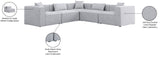 Cube Modular Sectional Sofa - Elegant Cream Linen Fabric with Customizable Configurations & Style