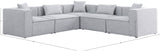 Cube Modular Sectional Sofa - Elegant Cream Linen Fabric with Customizable Configurations & Style