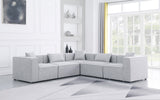 Cube Modular Sectional Sofa - Elegant Cream Linen Fabric with Customizable Configurations & Style
