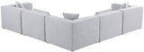 Cube Modular Sectional Sofa - Elegant Cream Linen Fabric with Customizable Configurations & Style