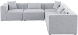 Cube Modular Sectional Sofa - Elegant Cream Linen Fabric with Customizable Configurations & Style